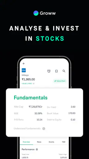 Groww स्टॉक्स एंड म्युचुअल फंड screenshot