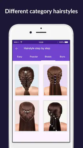 Hairstyles step by step easy,  screenshot
