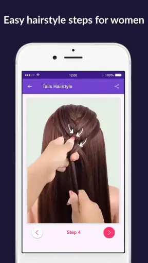 Hairstyles step by step easy,  screenshot