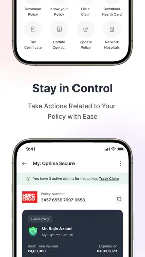 Here by HDFC ERGO screenshot