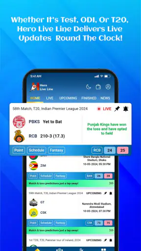 Hero Live Line - Cricket Score screenshot