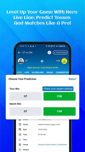 Hero Live Line - Cricket Score screenshot