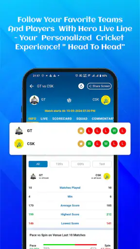 Hero Live Line - Cricket Score screenshot