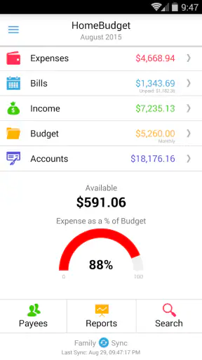 Home Budget with Sync screenshot