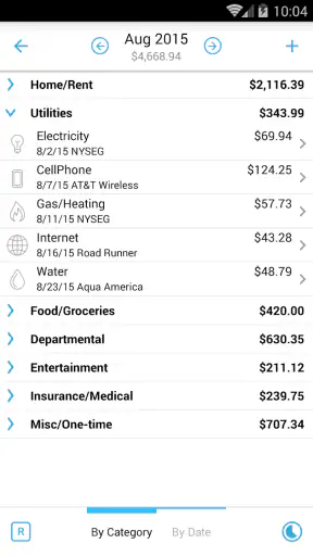 Home Budget with Sync screenshot