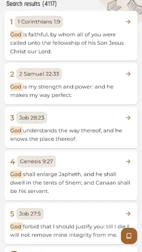 Horeb Reference Bible screenshot