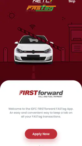 IDFC FIRST Bank FASTag screenshot