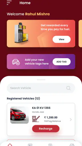 IDFC FIRST Bank FASTag screenshot