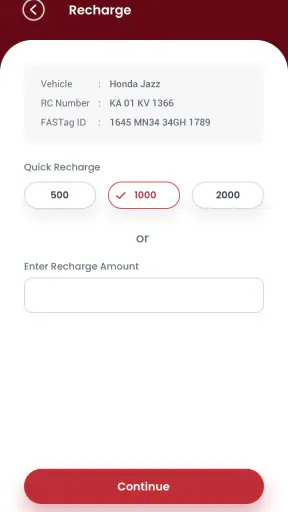 IDFC FIRST Bank FASTag screenshot