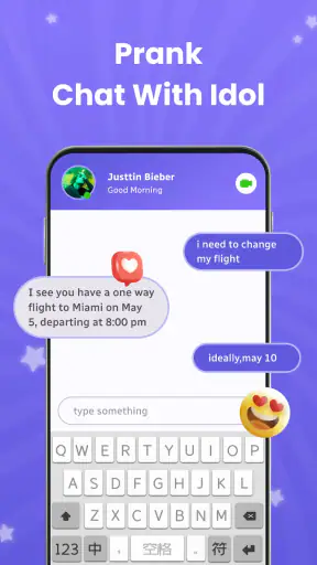Idol Prank Video, Call & Chat screenshot