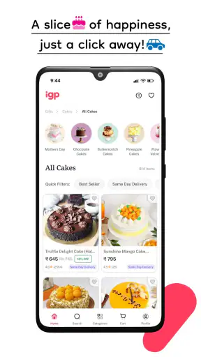 IGP: Flowers, Cakes, Gifts App screenshot