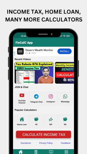 Income Tax कैलकुलेटर 2025 2026 screenshot