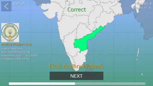 India Map Quiz screenshot