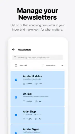 Instaclean - Clean your Inbox screenshot