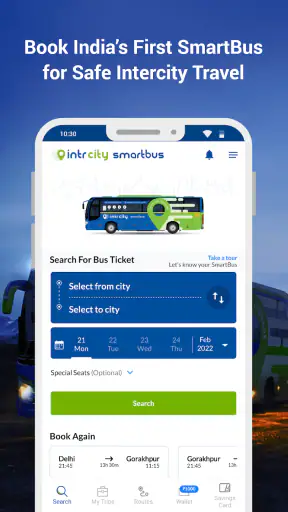IntrCity: Bus Ticket Booking screenshot
