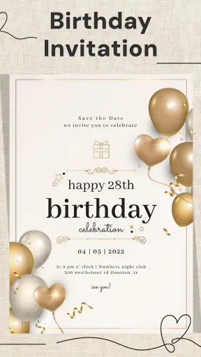 Invitation Card Maker + RSVP screenshot
