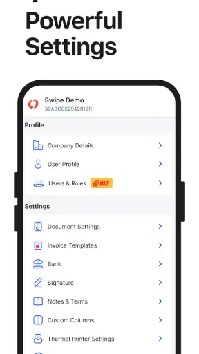 Invoicing Billing GST - Swipe screenshot