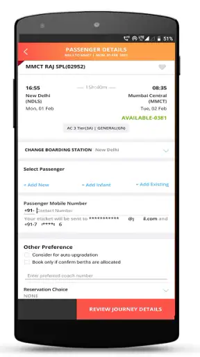 IRCTC Rail Connect screenshot