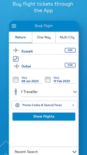Jazeera Airways screenshot