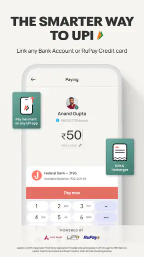 Jupiter: UPI & Credit Cards screenshot