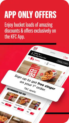 KFC India online ordering app screenshot