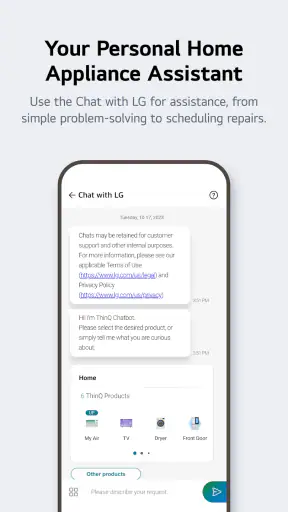 LG ThinQ screenshot