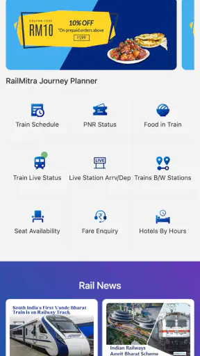 LiveTrain, PNR & Food Delivery screenshot