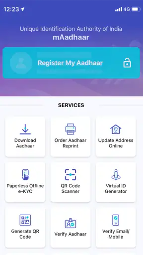 mAadhaar screenshot
