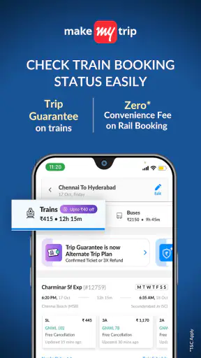 MakeMyTrip होटल, फ्लाइट, बस screenshot
