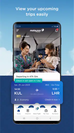 Malaysia Airlines screenshot