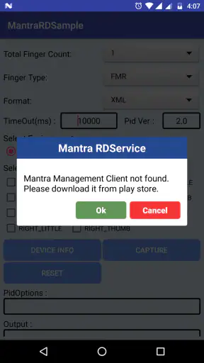 Mantra RD Service screenshot