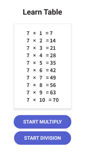 Math games: learning maths app screenshot