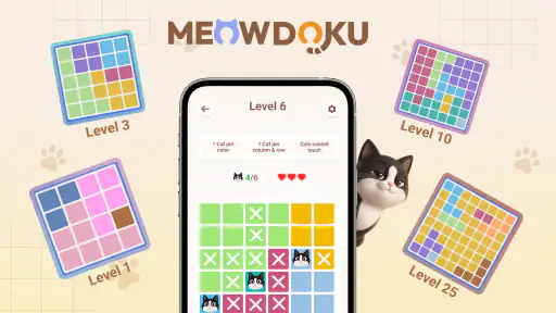 Meowdoku: दिमागी पज़ल गेम्स screenshot