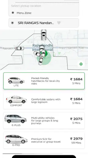 Meru Cabs- Airport & Rental screenshot
