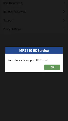 MFS110 L1 RDService screenshot