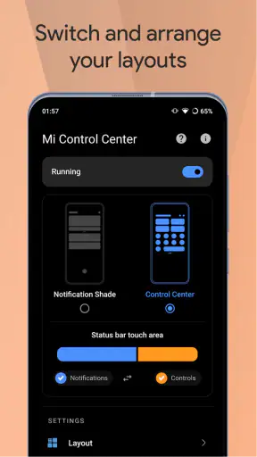 Mi Control Center screenshot
