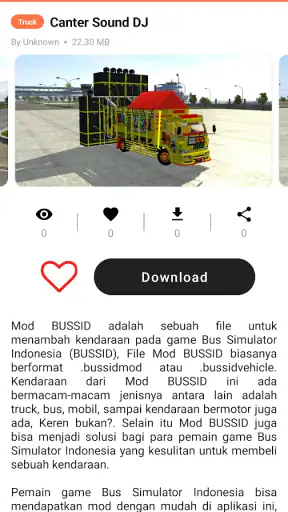 Mod Bussid DJ Truck Simulator screenshot