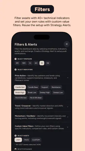 Moondrops AI Crypto Screener screenshot