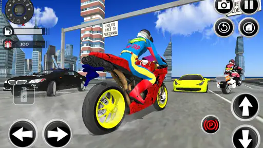Motorbike Stunt Super Hero 3D screenshot