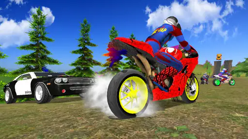 Motorbike Stunt Super Hero 3D screenshot