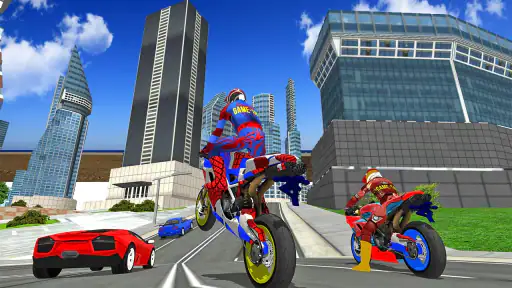 Motorbike Stunt Super Hero 3D screenshot