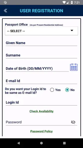 mPassport Seva screenshot