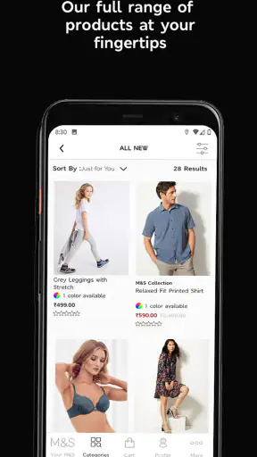 M&S India screenshot