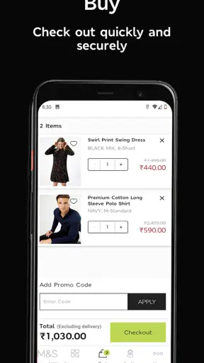 M&S India screenshot