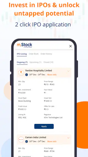 mStock: Demat & Sher Bazar App screenshot