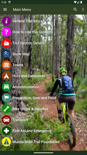 Munda Biddi Trail Guide screenshot