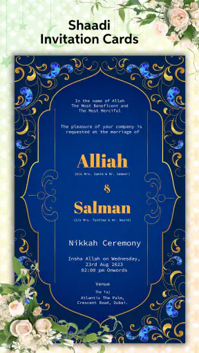 Muslim Wedding Card Maker 2024 screenshot