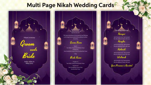 Muslim Wedding Card Maker 2024 screenshot