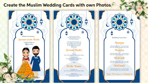 Muslim Wedding Card Maker 2024 screenshot