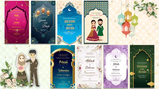 Muslim Wedding Card Maker 2024 screenshot